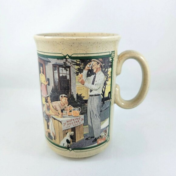 Watkins Mug Cup 1955 Calendar Almanac Coffee Stoneware Made In England Tea - Picture 2 of 9